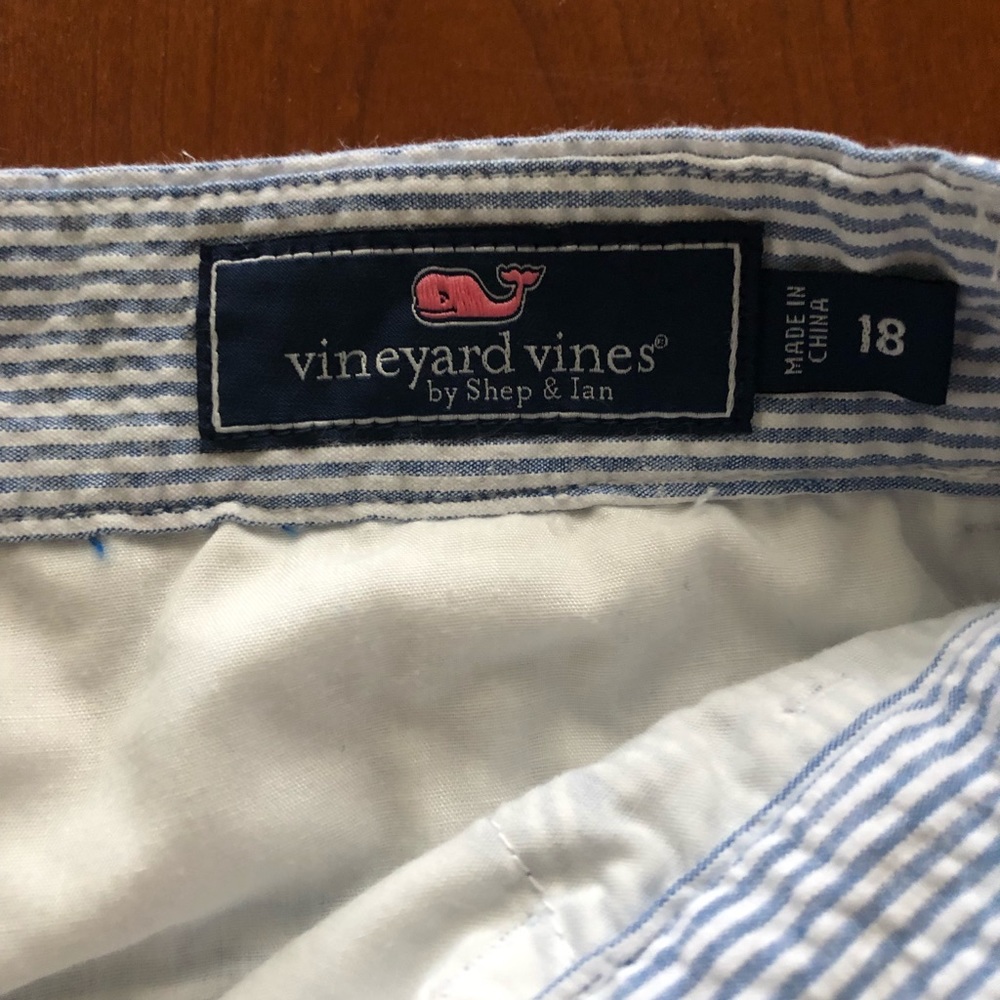 Vineyard Vines Boys Seersucker shorts.